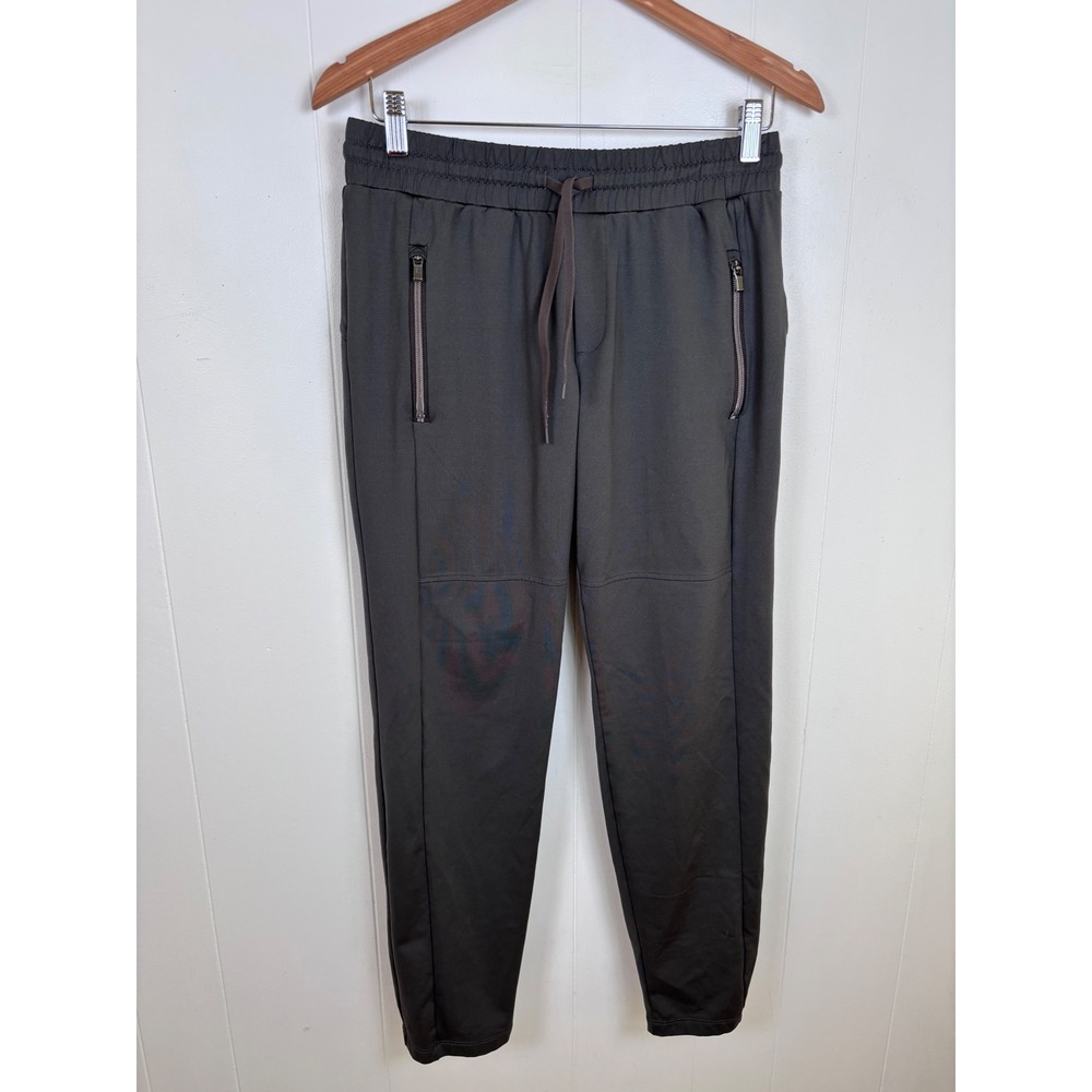 Athleta Jogger Pants Zipper‎ Pockets Athleisure Gray Size Small Elastic Wait